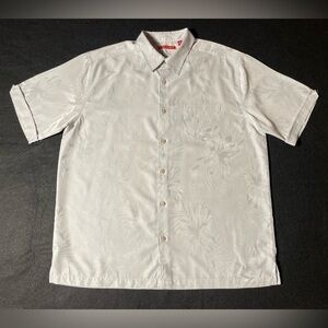 Havanera Co. Hawaiian Men’s Shirt Gray Polyester Size XL